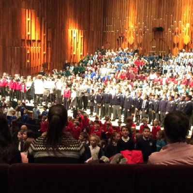 Our choir rehearsing for their big night