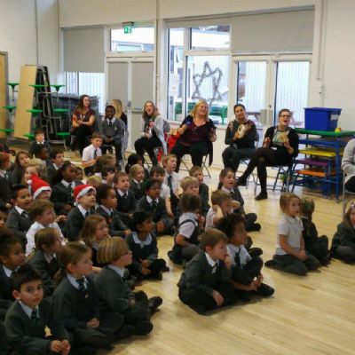 Singing together at the end of term